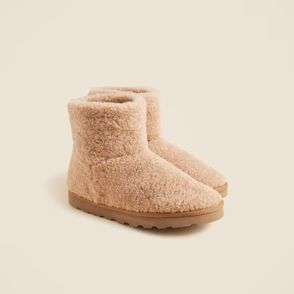 NWT J.Crew Sherpa booties with faux fur